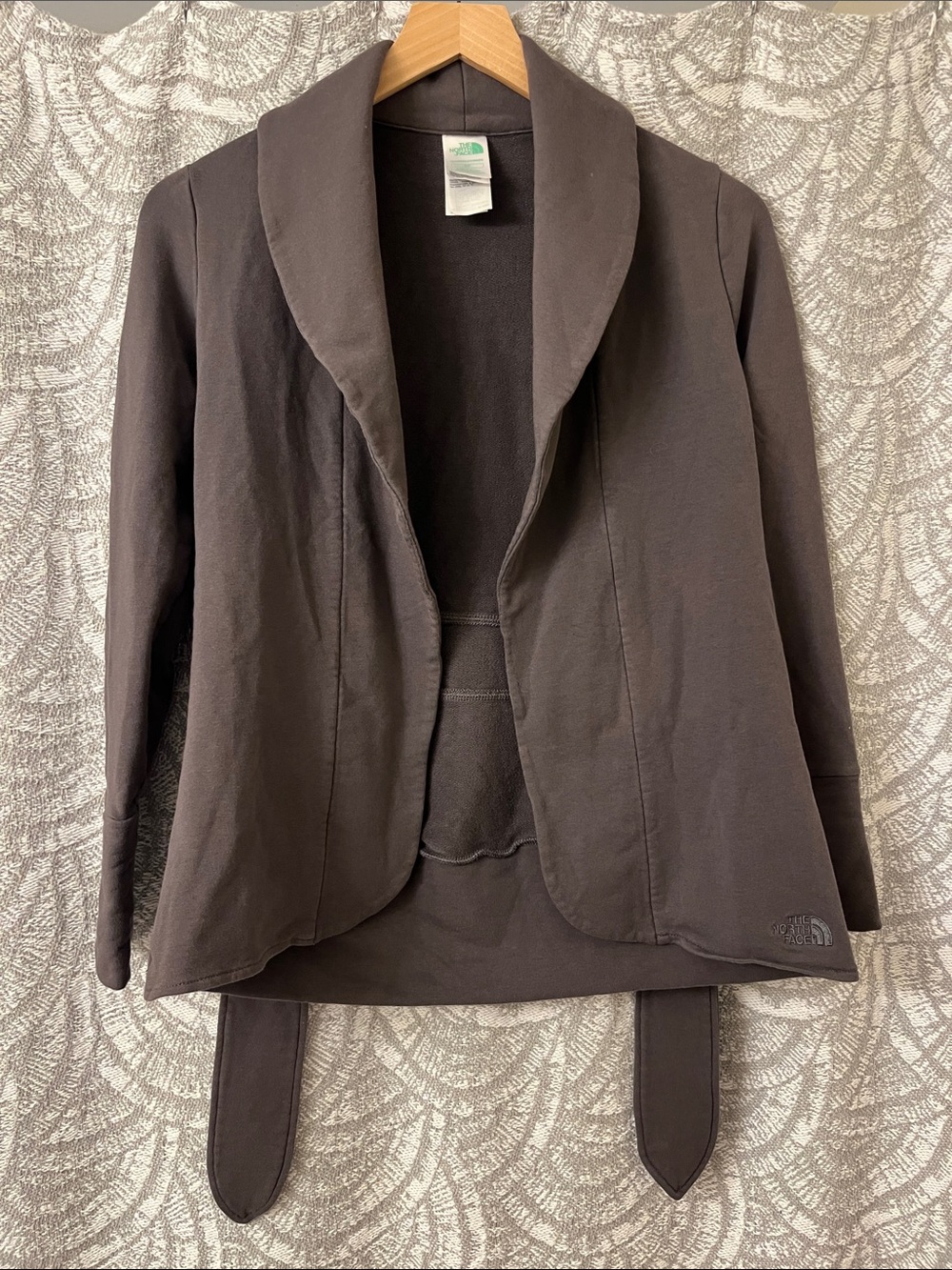 The North Face Brown Shawl Collar Open-Front Blazer